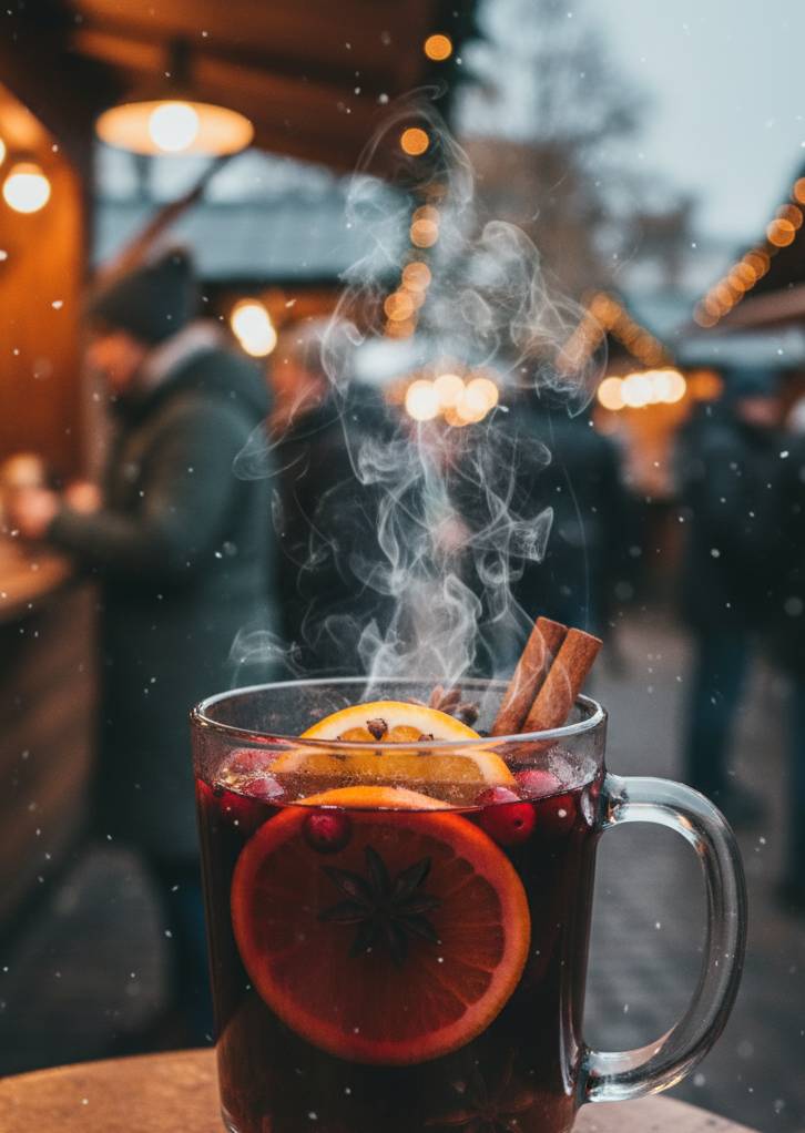 Stánek s punčem a trh